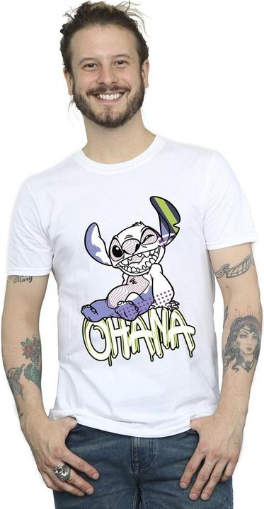 Immagine prodotto Disney Lilo And Stitch Ohana Graffiti Maglietta Uomo (4XL)