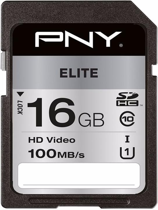 Actual product image PNY Elite (16 GB, SDHC, U1, UHS-I)