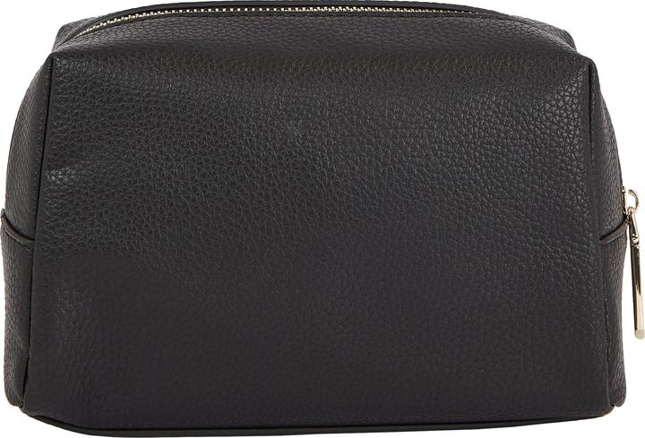 Actual product image Calvin Klein Ladies Wash Bag Re-Lock Cosmetic Pouch Small, Black (Ck Black), One Size