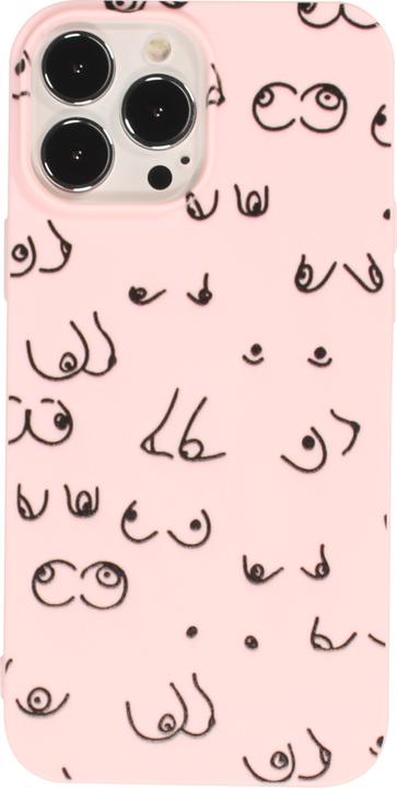 Produktbild PhoneLook Hülle Gummi Cover funny Cartoon Brüste Tattoo (Apple iPhone 13 Pro Max)