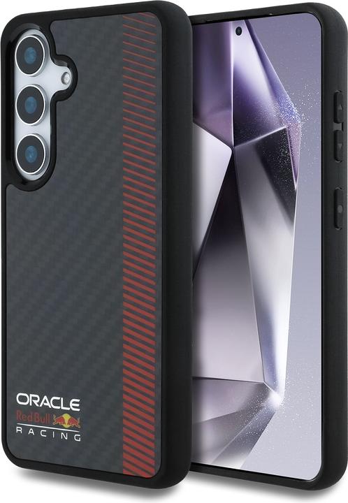 Produktbild Red Bull Real Carbon Fiber Powerbar MagSafe Case for Samsung Galaxy S25 Black (Samsung Galaxy S25)