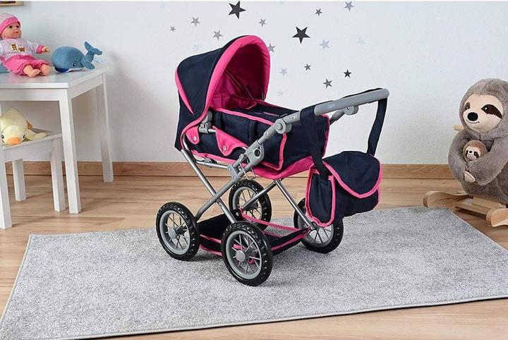 Actual product image Knorrtoys Puppenwagen Ruby - flying hearts blue pink