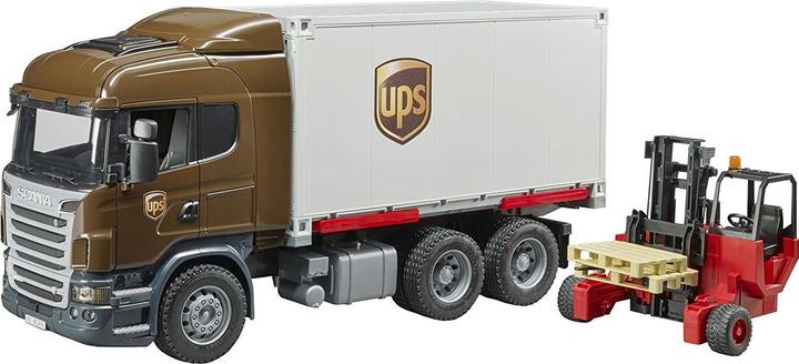 Actual product image Bruder Scania R-Series UPS Logistics Trucks