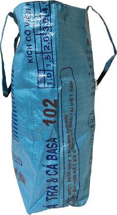 Immagine prodotto Bekos Upcycling - Shopper grande XXL realizzata con sacchetti di cibo per pesci riciclati, blu