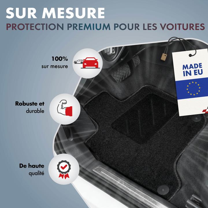 Image du produit Walser Tapis de sol pour Opel Grandland/Grandland X 06/2017-aujourd'hui (2 tapis avant + 2 tapis arrière)