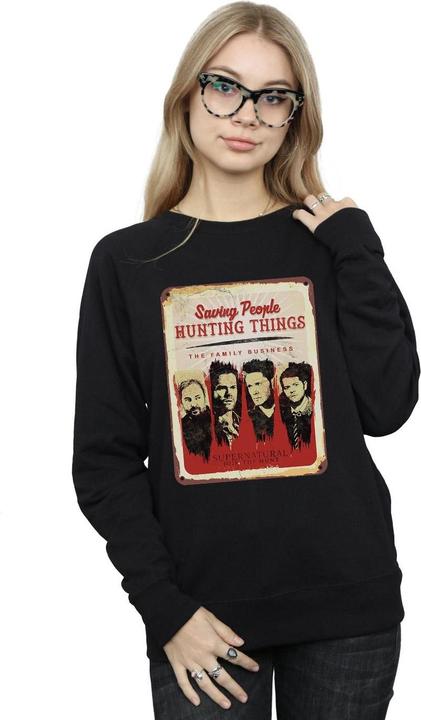Actual product image Supernatural Womens/Ladies Family Business Sign Sweatshirt (XXL)