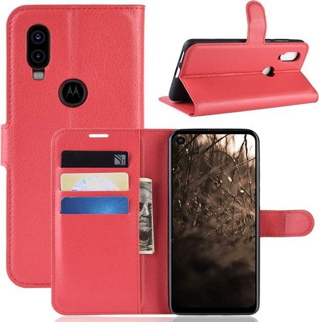 Productafbeelding MU Classic Litchi Leren Boekomslag Serie (Motorola One Vision)