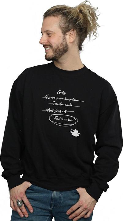 Actual product image Disney Mens Aladdin Jasmine Goals Sweatshirt (S)