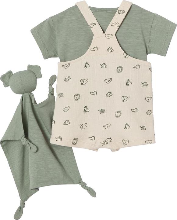 Immagine prodotto Vertbaudet Baby Geschenk-Set: T-Shirt, Latzshorts & Schmusetuch (92)