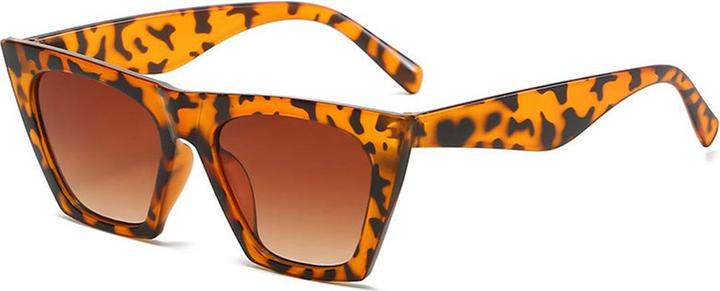 Techsuit - Sunglasses (5154) - for Women, PC Frame and Lens, Square - Leopard / Brown