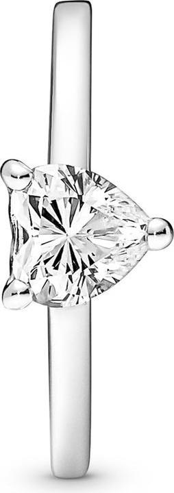 Actual product image Pandora Sparkling heart solitaire ring (58, 925 Silver)