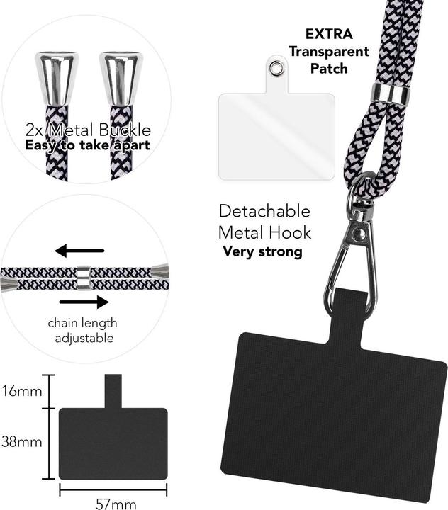Produktbild Nalia Universal Handykette zum Umhängen mit Pad