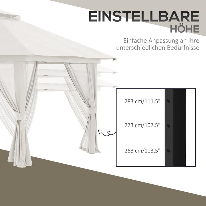 Immagine prodotto Outsunny Padiglione pieghevole con rete (392 cm, 392 cm)