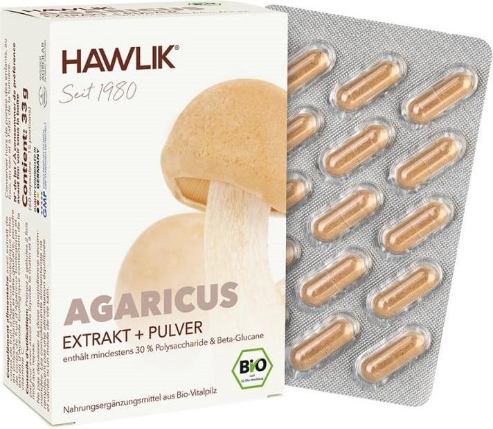 Produktbild Hawlik Agaricus Extrakt + Pulver Kapsel (60 Stück, Kapseln, 57 g)