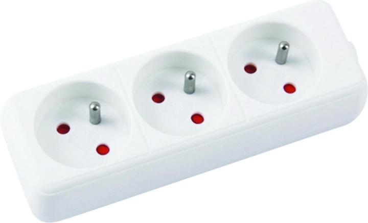 Produktbild Office Products Verlängerungskabel, 3 Steckdosen, 3 m, mit Erdung, weiss (3 x, 3 m)