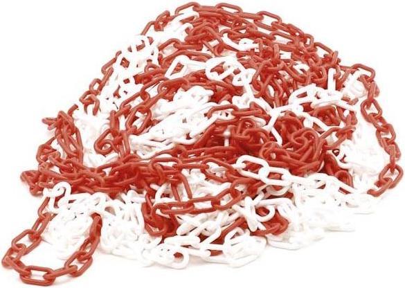 Velleman KUNSTSTOFFKETTE ROT/WEIss 25 m x 6 mm