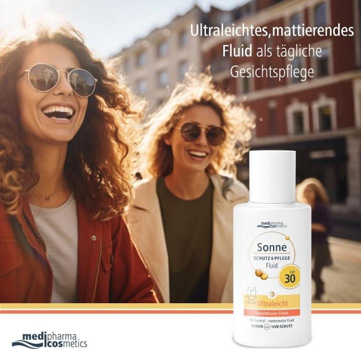 Produktbild Dr. Theiss Sonne Schutz & Pflege Fluid LSF 30 Ultraleicht, 50 ml LOT (Sonnencreme, SPF 30, 50 ml)