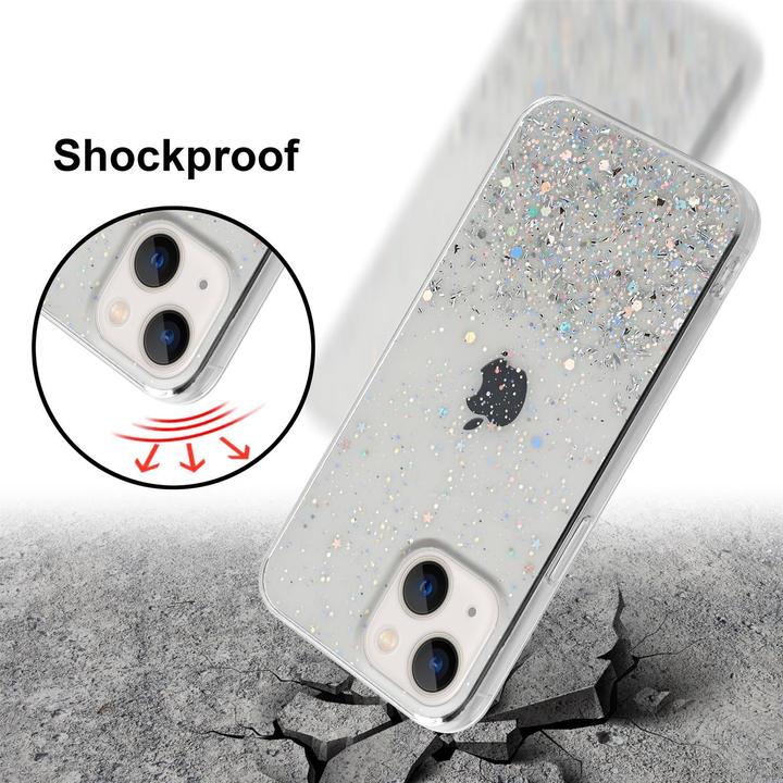 Image du produit Cadorabo Couverture TPU paillettes scintillantes (Apple iPhone 13 mini)