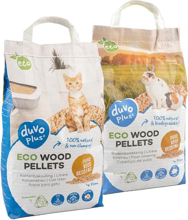 Immagine prodotto Duvoplus Lettiera per gatti Eco pellet di legno 3,6 kg (Biodegradabile, Non agglomerante, 3.60 kg)
