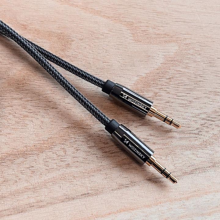 Productafbeelding Wozinsky universele mini jack kabel 2x AUX kabel 1,5 m zwart (1.50 m)