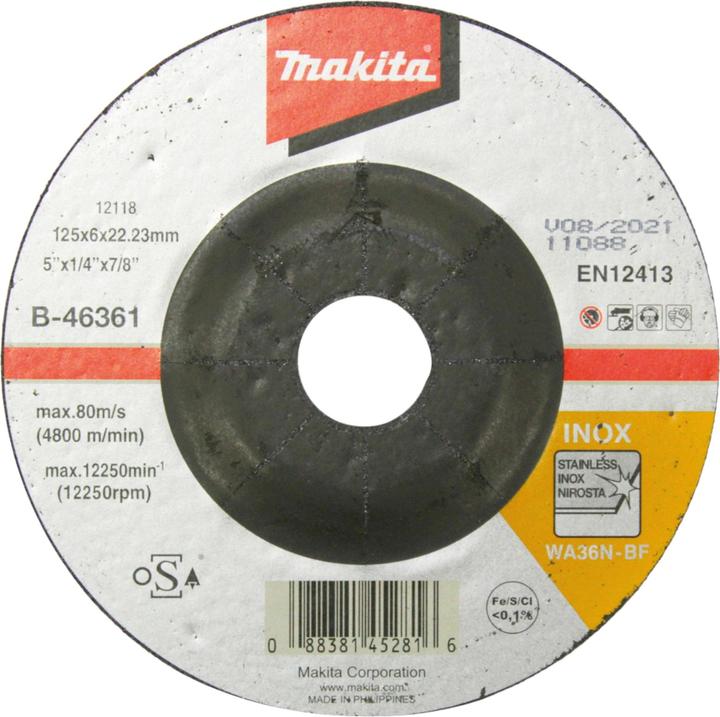 Actual product image Makita Grinding wheel 125x6mm INOX (36)