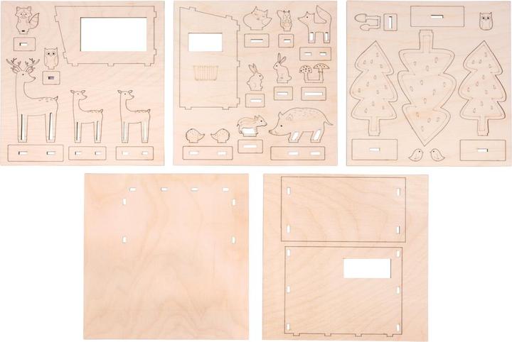 Actual product image Rayher Wooden plug-in kit, forest animals, 45 pcs.