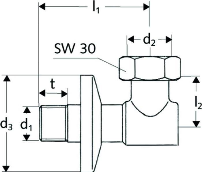 Actual product image Schell Water meter connection bend verst Ab 1/2Zollx3/4Zoll ÜM m PlVorr.