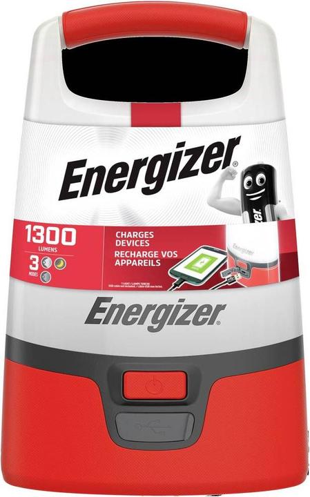 Image du produit Energizer E304157300 Vision USB LED Lanterne de camping 1300 lm alimentée par batterie rouge/