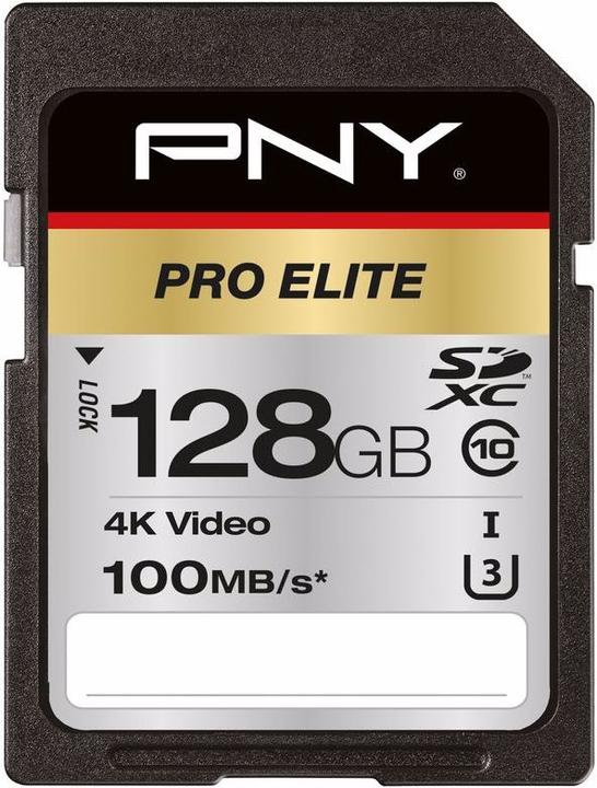 Image du produit PNY Pro Elite (128 Go, SDXC, U3, UHS-I)