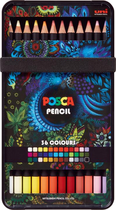 Posca Pencil KPE-200 Artist's coloured pencils set of 36 assorted (Assorted, 36 x)