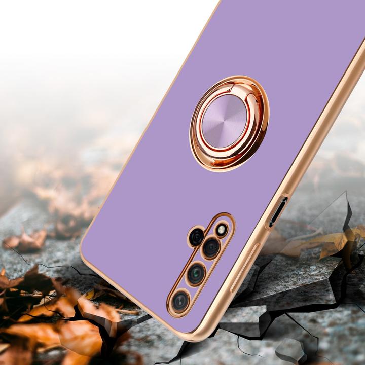 Produktbild Cadorabo Hülle für Honor 20 / 20S / Huawei NOVA 5T im TPU mit Kameraschutz und Ring LM089 Style (TCL 20S, LG K20, Huawei Nova 5T)