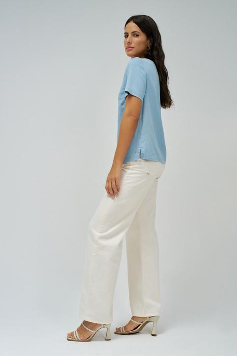Immagine prodotto Salsa Jeans Kurzarmbluse Lightdenim Blouse Metalic Detail (M)