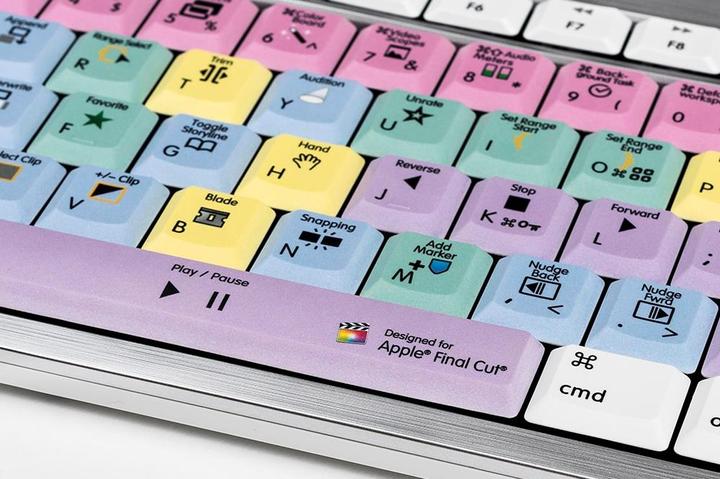 Actual product image Logickeyboard LKB-FCPX10-CWMU-DE USB QWERTZ German Multicolor Keyboard (DE, Cable)