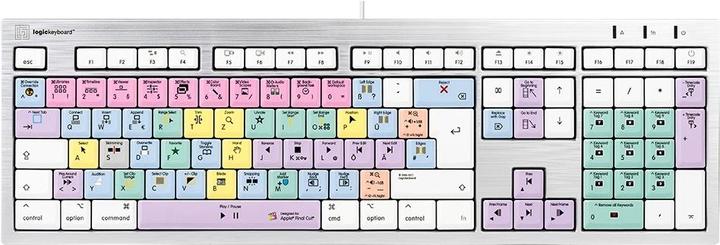 Actual product image Logickeyboard LKB-FCPX10-CWMU-DE USB QWERTZ German Multicolor Keyboard (DE, Cable)