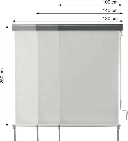 Image du produit Swisshandel24 Store vertical, store vertical pare-vue store extérieur enrouleur, protection UV 50 tissu - (1.80 m)
