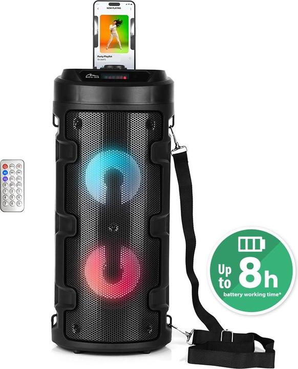 Produktbild Media-Tech Portable speaker PARTYBOX KEG BT MT3165, 30W RMS, Bluetooth, Karaoke, USB, MicroSD, FM Ra (8 h, Stromversorgung über USB)