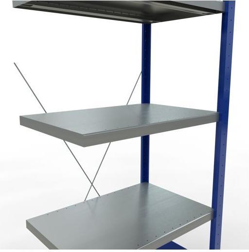 Stecksystem Anbauregal MULTIplus250 mit Kreuzstrebe