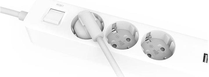 Actual product image Xiaomi Power strip MI NRB4030GL (3 × socket, 16 A, 1.4 m, white color) (3 x, CEE 7/16, 1.40 m)