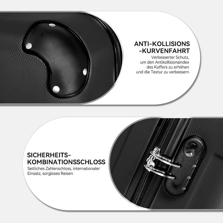 Actual product image Beibye Hartschalen-Reisekoffer-Set (110 l, Hand luggage (up to 50 litres), M (50 - 90l), L (90 - 115l))