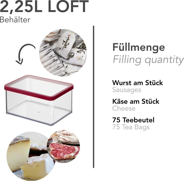 Produktbild Rotho LOFT Vorratsdosen KLAR schwarz (0.23 l)