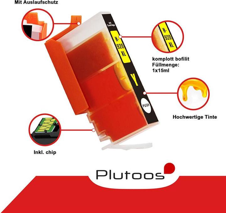 Produktbild Plutoos HP 920XL Patronen XXL kompatibel, 4er Farbset