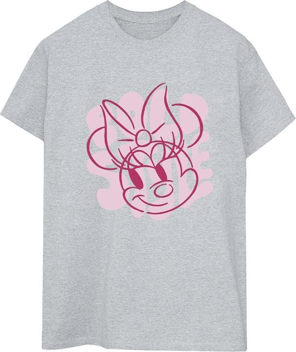 Actual product image Disney Womens/Ladies Minnie Mouse Bold Style Cotton Boyfriend T-Shirt (XL)