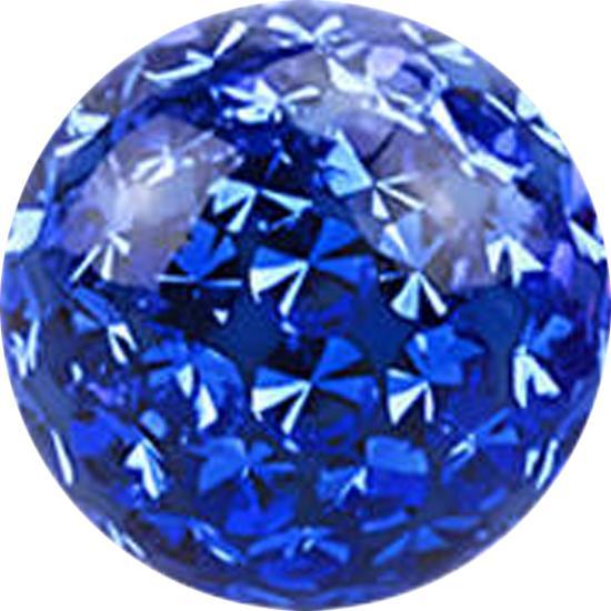 Star Piercing Micro Kristall Kugel dunkelblau Epoxy Schutzschicht (ohne Messing, Chirurgenstahl 316L)