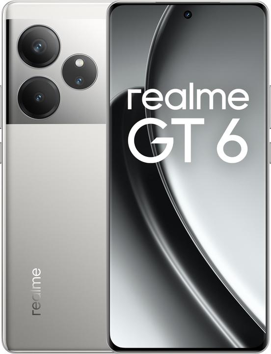 Image du produit realme GT6 (256 Go, Fluide argent, 6.78", Double SIM, 50 Mpx, 5G)