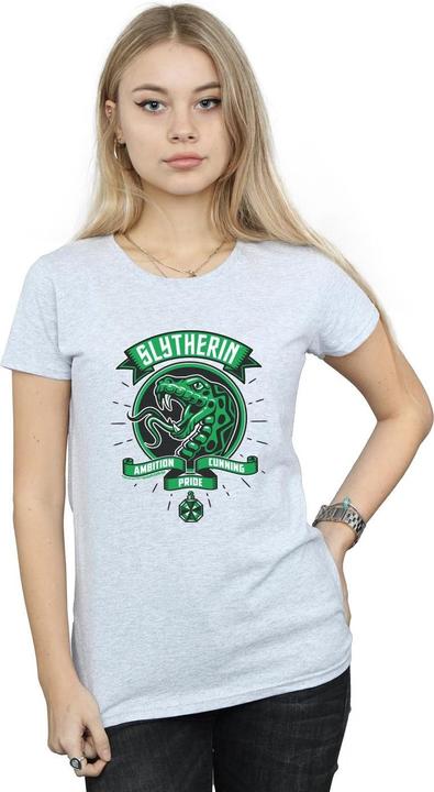 Actual product image Womens/Ladies Slytherin Toon Crest Cotton T-Shirt (XXL)