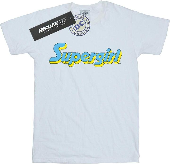 Actual product image Girls Supergirl Text Logo Cotton T-Shirt (128)