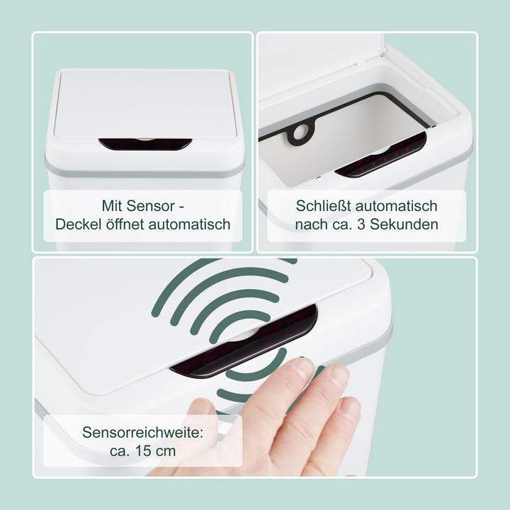Image du produit Relaxdays Poubelle de salle de bain (9 l)