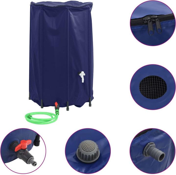 Produktbild VidaXL Wassertank mit Wasserhahn Faltbar 500 L PVC (500 l)