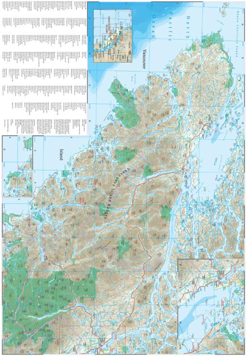 Immagine prodotto Mappa dell'Isola di Vancouver (1:250.000)