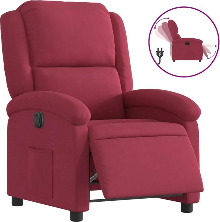 Actual product image VidaXL Recliner chair electric velvet